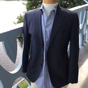 Ermenegildo Zegna Black Label Saks Fifth Avenue Two Piece Pinstripe Wool Suit